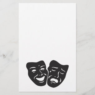 Comedy Tragedy Drama Theatre Masks Stationery