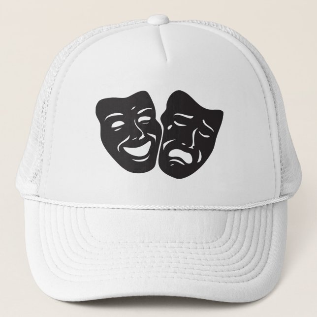 Comedy Tragedy Drama Theatre Masks Trucker Hat (Front)