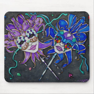 Comedy/Tragedy Jester Masks Mouse Pad