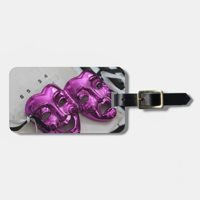 Comedy Tragedy Mask Luggage Tag (Front Horizontal)