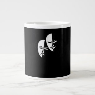 Comedy Tragedy Masks Actor Gift Large Coffee Mug
