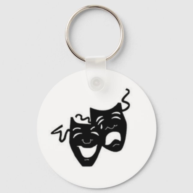 Comedy Tragedy Masks Keychain (Front)