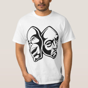Comedy Tragedy masks masquerade still life art T-Shirt