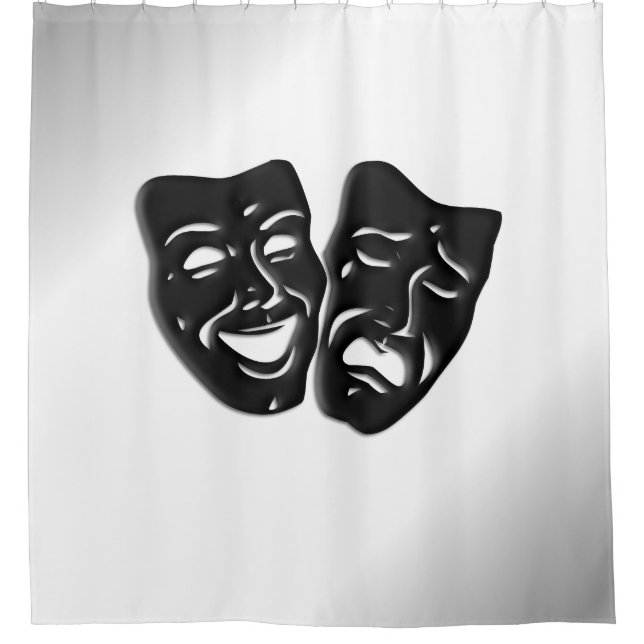 Comedy Tragedy Silver Theatre Masks (Front)