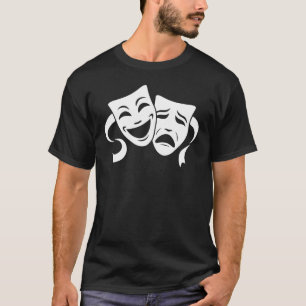 Comedy & Tragedy Theater White Masks  Men Women &  T-Shirt