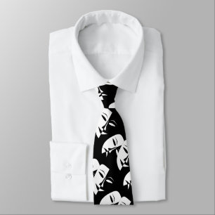 Comedy/Tragedy Theatre Mask On Black Tie