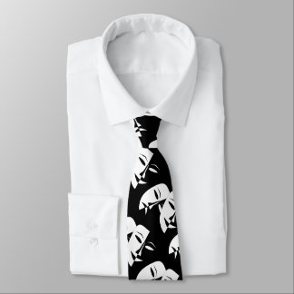 Comedy/Tragedy Theatre Mask On Black Tie
