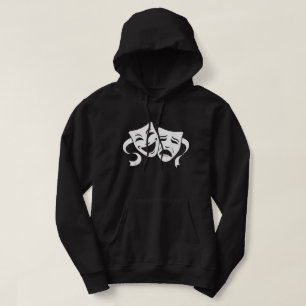 Comedy & Tragedy Theatre White Masks Funny Men Wom Hoodie