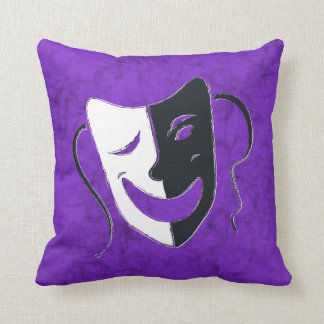 Comedy/Tragedy Throw Pillow