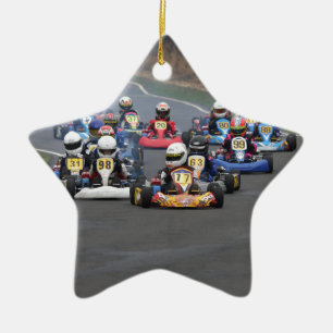 Comer cadet go karting kart race ceramic ornament