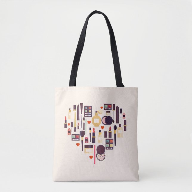 Comestics Heart Tote Bag (Front)