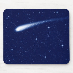 Comet #2 - Mousemat Horizontal Navy Blue Mouse Pad