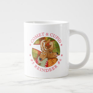 COMET CUPID REINDEUR Big White Mug
