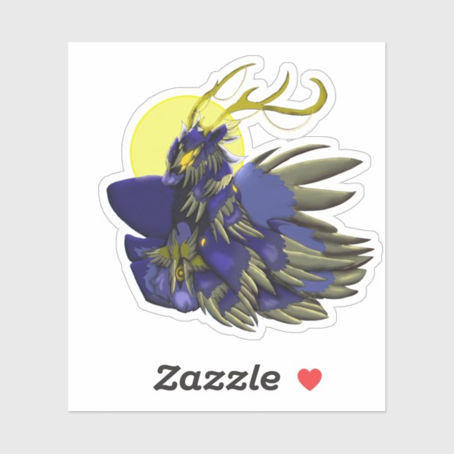 Comet Dark Fantasy Reindeer Vinyl Sticker (Sheet)
