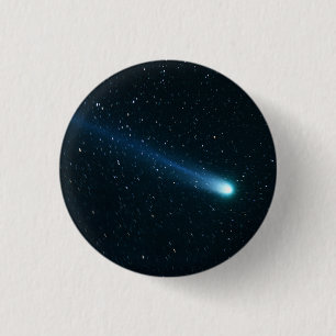 Comet in Night Sky 1 Inch Round Button