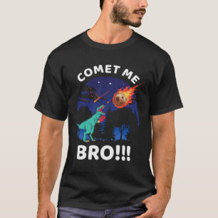 Comet Me Bro Funny Boxing T Rex Dinosaur Pun Extin T-Shirt