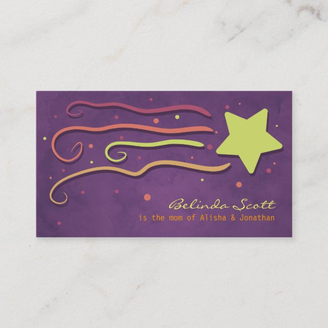 Comet Personal Mommy Calling Business Card (Front)