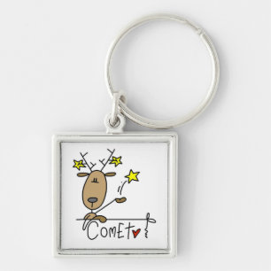Comet Reindeer Christmas Tshirts and Gifts Keychain