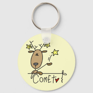 Comet Reindeer Christmas Tshirts and Gifts Keychain