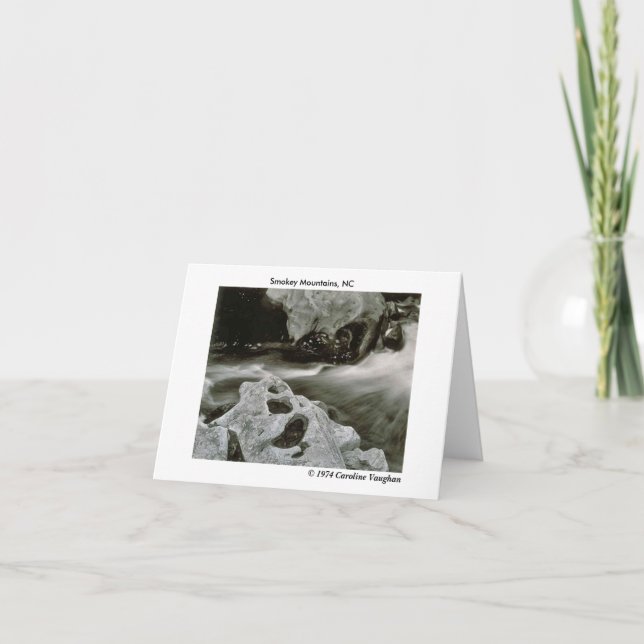 comet rocks 74, Smokey Mountains, NC,  1974 Ca... Card (Front)