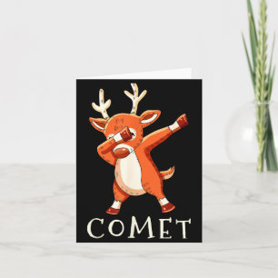 Comet Santas Reindeers Family Matching Outfit Chri Card