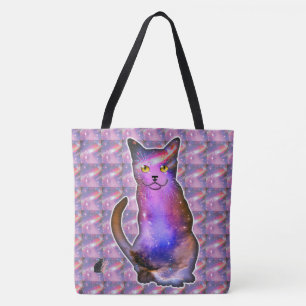Comet Space In Cat Tote Bag