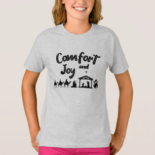 Comfort And Joy Christian Christmas Nativity T-Shirt