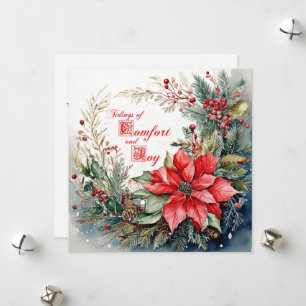 Comfort and Joy Christmas custom Holiday Card