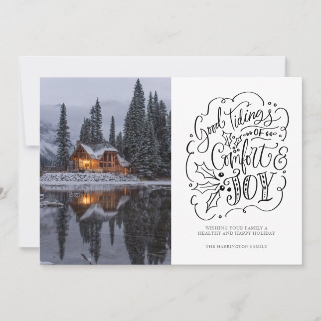 Comfort And Joy Winter Photo Holiday (Front)