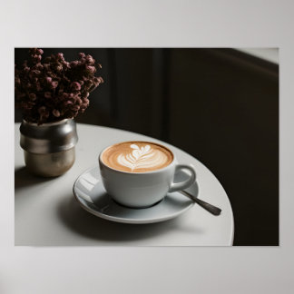 Comfort and Simplicity: Warm Latte Cup  Poster