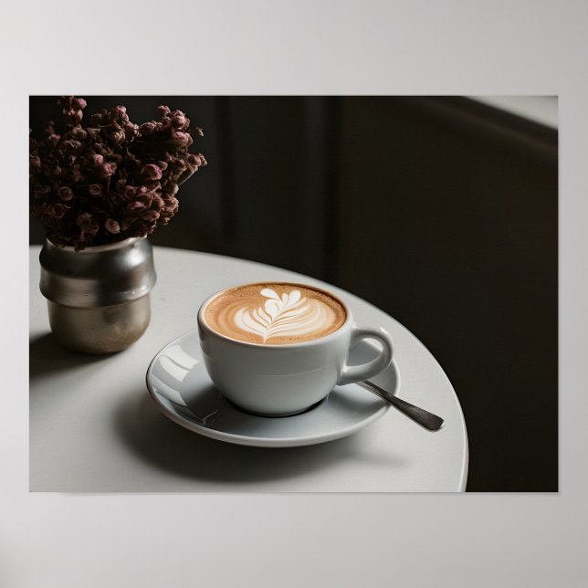 Comfort and Simplicity: Warm Latte Cup  Poster (Front)