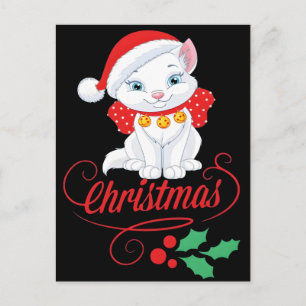 Comfort Colors® Christmas Tree And Cat 2025 Postcard