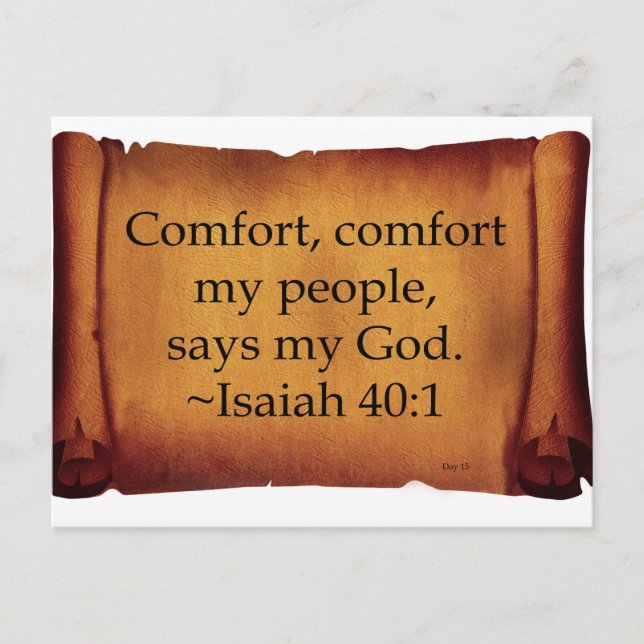 Comfort, Comfort My People Postcard (Front)