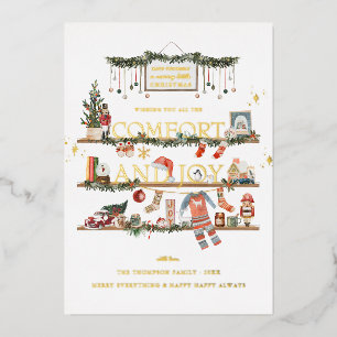 Comfort & Joy   Christmas Photo Holiday Card