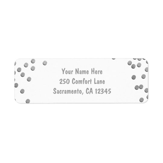 Comfort & Joy Silver Holiday Christmas Invitation Return Address Label