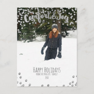Comfort & Joy Silver Holiday Christmas Photo