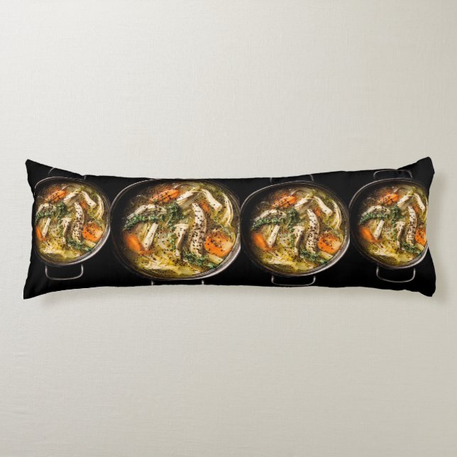 Comfort Kitchen Chicken Soup Body Pillow – Cozy (Front)