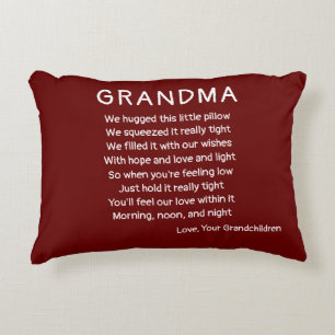 Comfort Poem Grandparent   Parent   Best Friend Accent Pillow