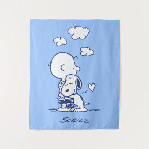 Comfort & Security   Charlie & Snoopy Hug Tapestry