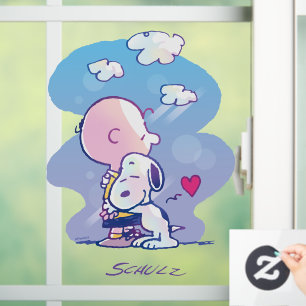 Comfort & Security   Charlie & Snoopy Hug Window Cling