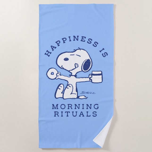 Comfort & Security | Happiness is Morning Rituals Beach Towel (Front)