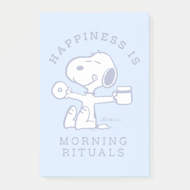 Comfort & Security | Happiness is Morning Rituals Post-it Notes (Front)