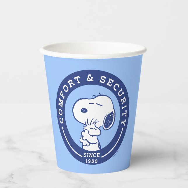 Comfort & Security | Snoopy & Woodstock Hug Paper Cups (Front)