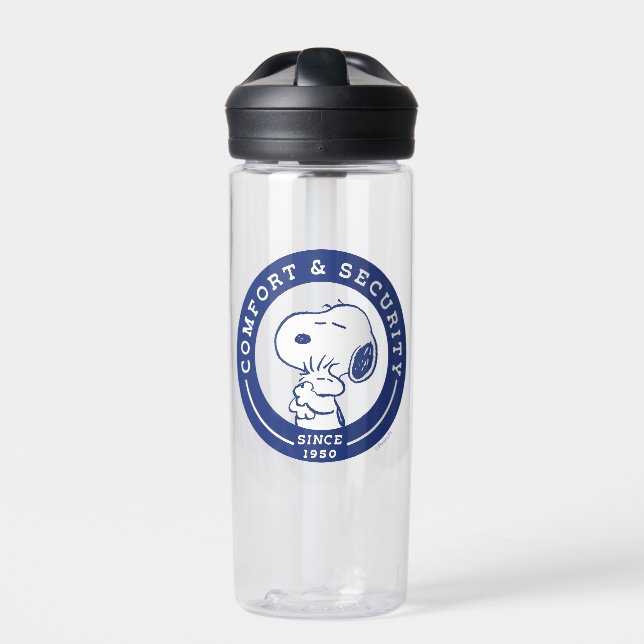 Comfort & Security | Snoopy & Woodstock Hug Water Bottle (Front)