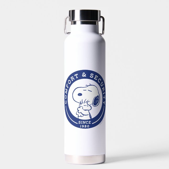 Comfort & Security | Snoopy & Woodstock Hug Water Bottle (Front)