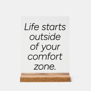 Comfort Zone Acrylic Sign