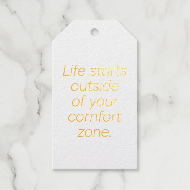 Comfort Zone Foil Gift Tag (Front)