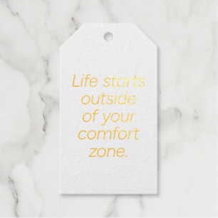 Comfort Zone Foil Gift Tag