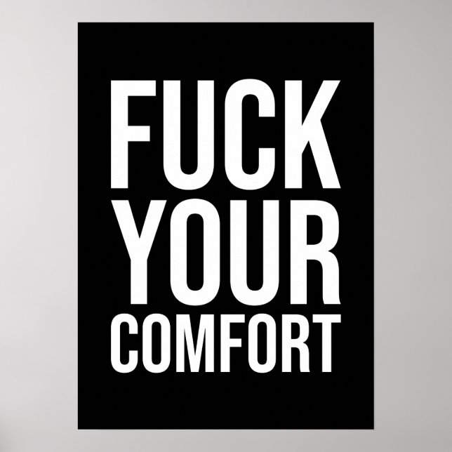 Comfort Zone, Gym, Hustle, Entrepreneur, Success Poster (Front)