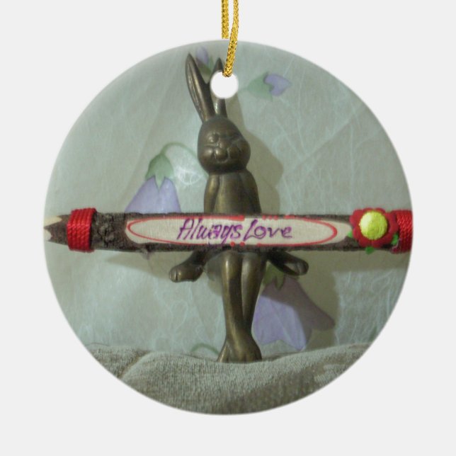 Comfort zone Hakuna Matata Always Love Gifts for a Ceramic Ornament (Front)